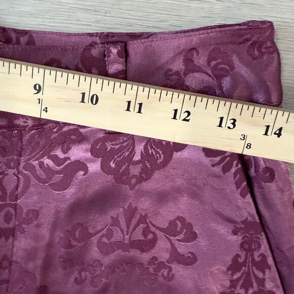 CINQ À SEPT Collins Floral Jacquard Straight Leg Elegant Pants Dark Fig 4 - Picture 5 of 9